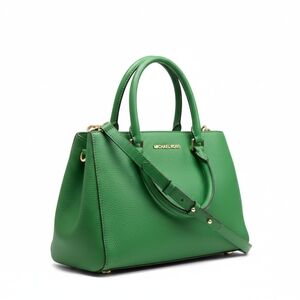 Michael Kors Kelly Green Pebbled Leather Tote Bag - Gently Used